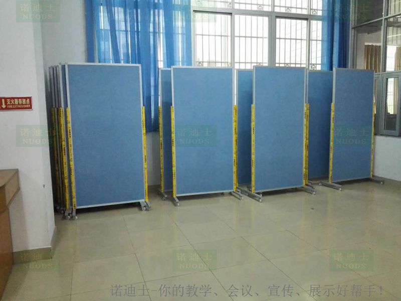 诺迪士厂家直销圆弧简易铝架百搭活动白板架加厚铝架带滑轮白板架